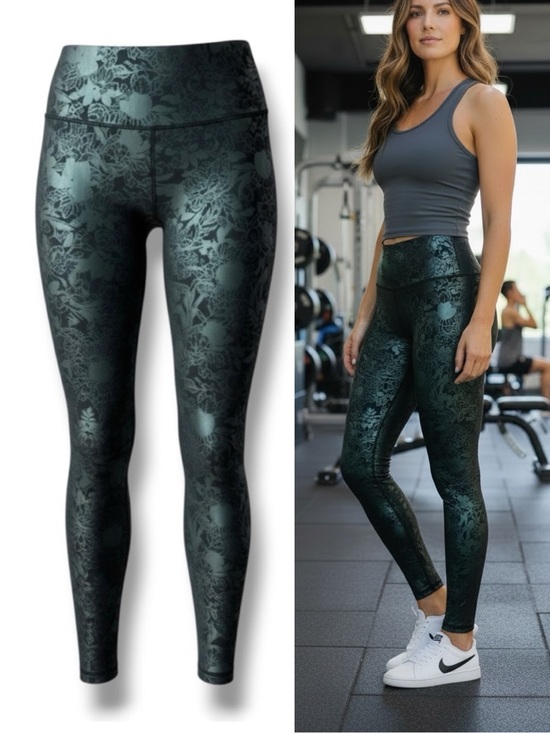 lululemon athletica Pants - LULULEMON Leggings Wunder Train HR Tight 28” Foil Flourish Black Iridescent 8